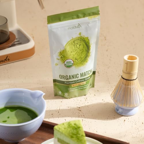 Premium Culinary Grade, 100% Pure Green Tea Powder, Perfect for Lattes, Smoothies, Desserts and Baking, Sugar Free, Gluten Free (150g / 5.3oz Pouch)