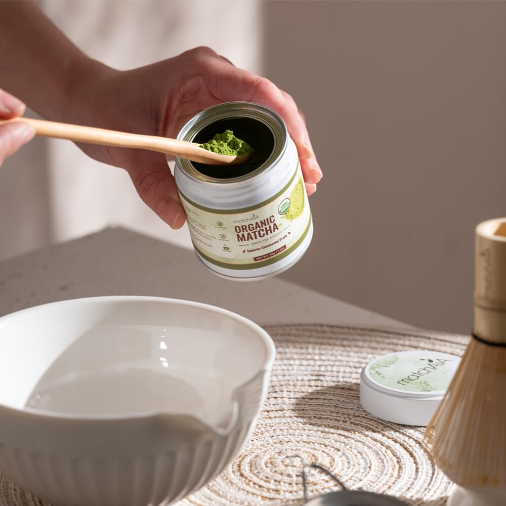 Superior Ceremonial Grade Organic Matcha Powder (40g / 1.4oz Tin Can)