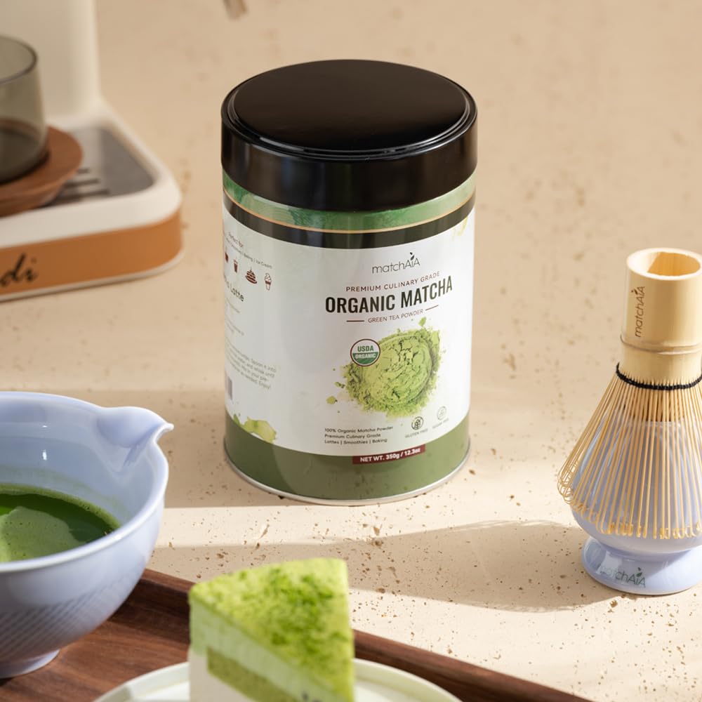 Premium Culinary Grade, 100% Pure Green Tea Powder, Perfect for Lattes, Smoothies, Desserts and Baking (60g / 2.1oz Pouch)