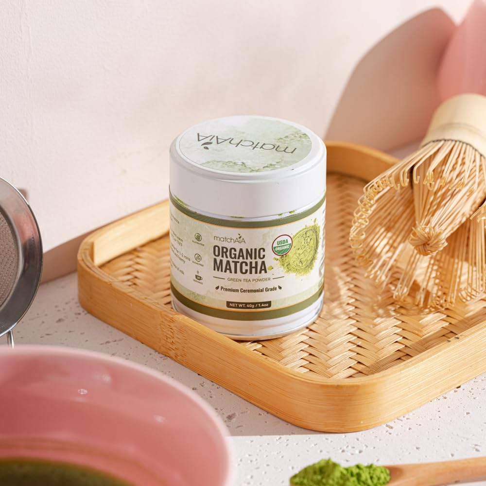 Premium Ceremonial Grade Organic Matcha Powder (60g / 2.1oz Tin Can)