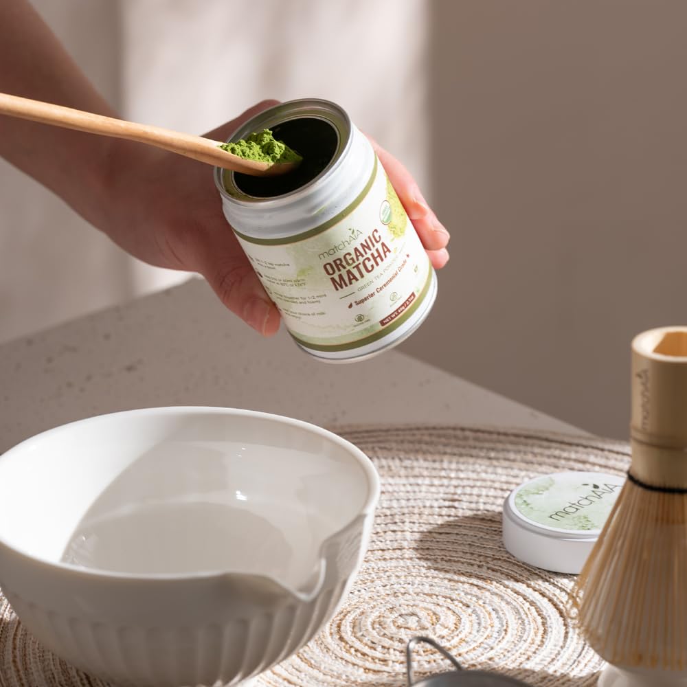 Superior Ceremonial Grade Organic Matcha Powder (40g / 1.4oz Tin Can)