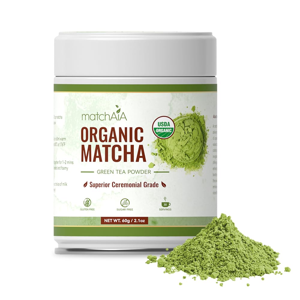 Superior Ceremonial Grade Organic Matcha Powder (40g / 1.4oz Tin Can)