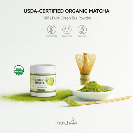 Premium Ceremonial Grade Organic Matcha Powder (40g / 1.4oz Tin Can) matchaia