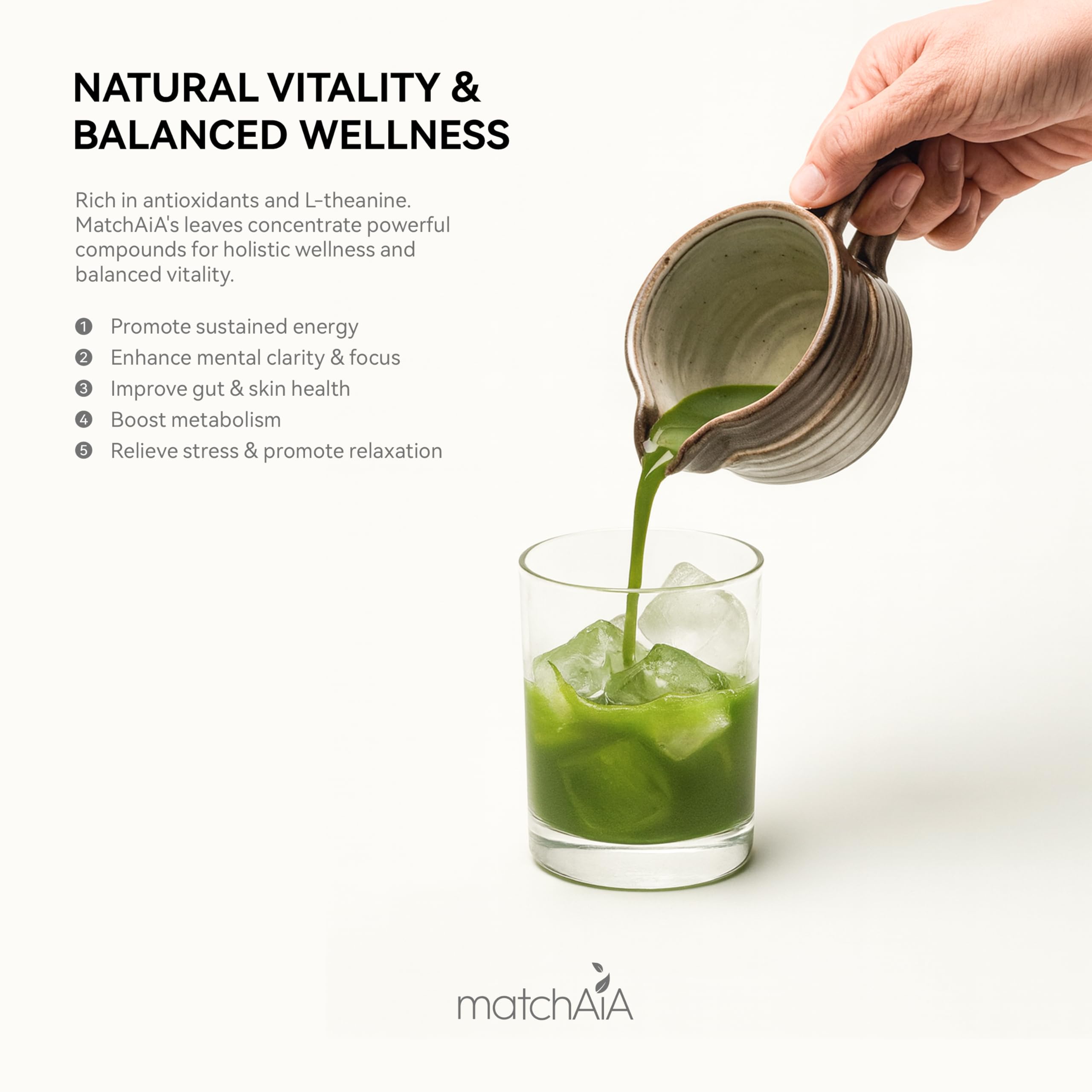 MatchAiA Organic Ceremonial Matcha Green Tea Powder - Superior Ceremonial Grade, First Spring Harvest, USDA Certified, 100% Pure - Sugar Free, Gluten Free matchaia