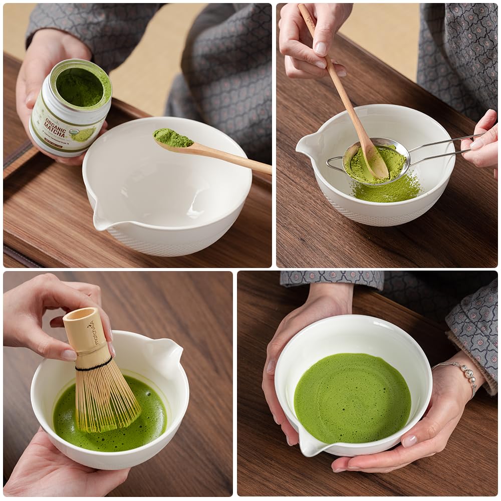 Shellwave 2 Pcs Matcha Set - Matcha Bowl and Whisk Holder