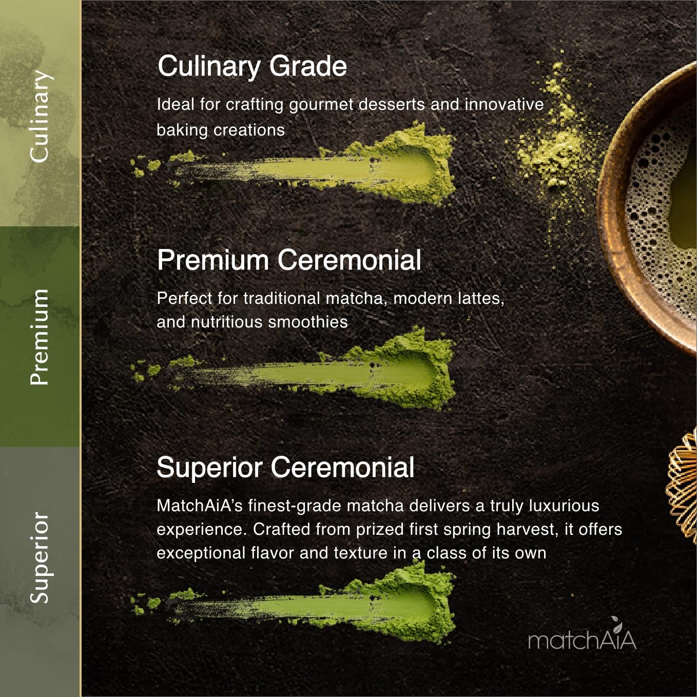 Superior Ceremonial Grade Organic Matcha Powder (40g / 1.4oz Tin Can)