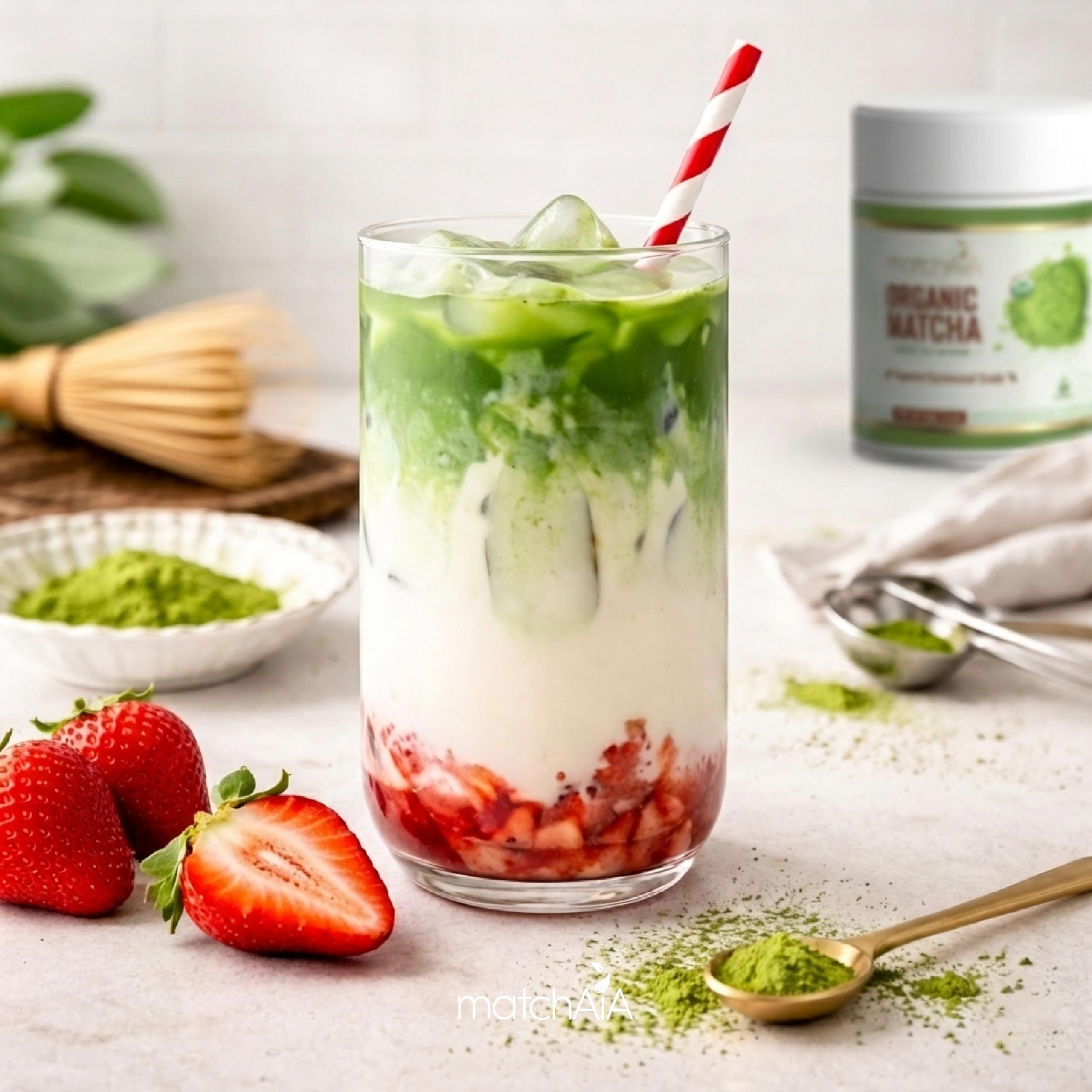 Superior Ceremonial Grade Organic Matcha Powder (60g / 2.1oz Tin Can) MatchAiA