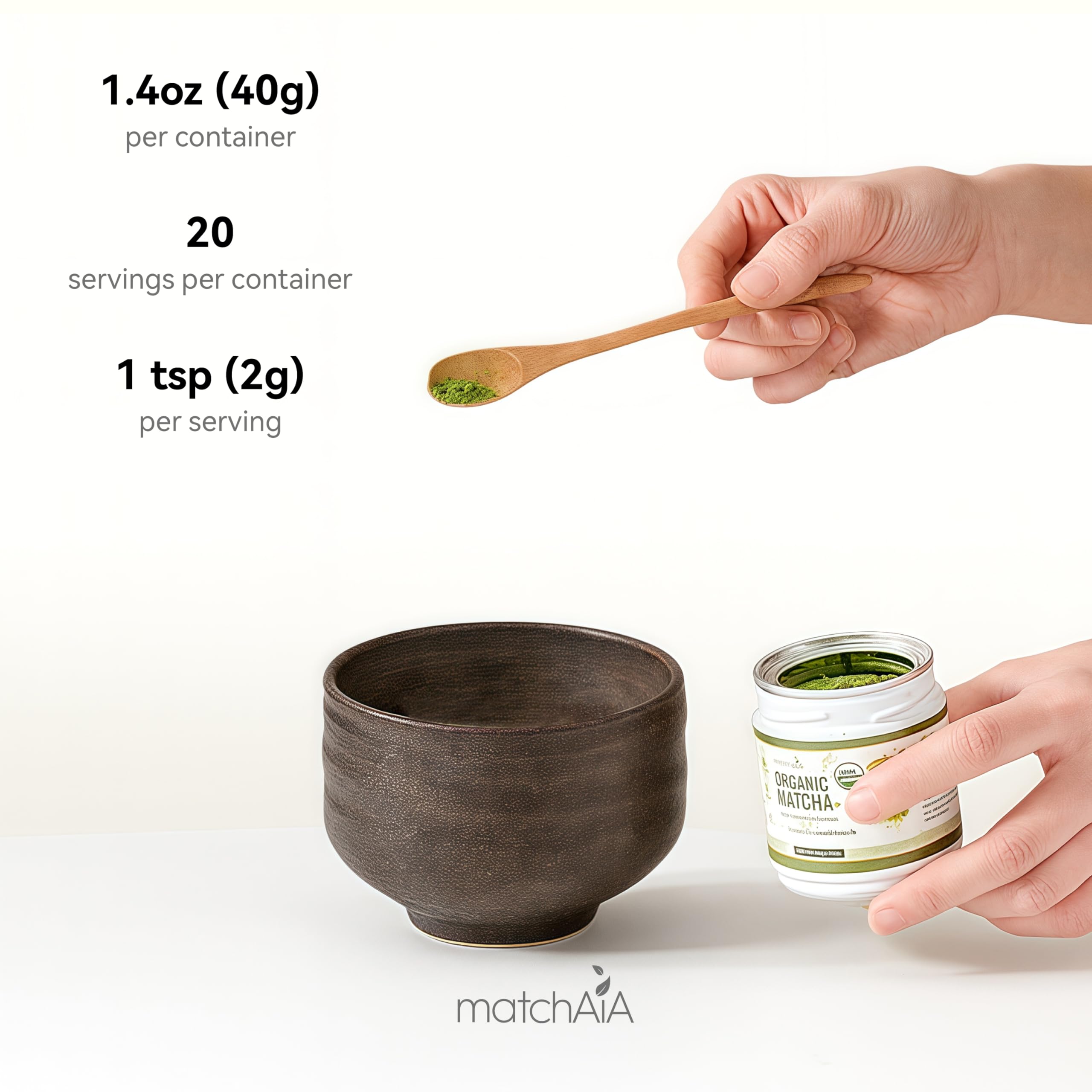 Premium Ceremonial Grade Organic Matcha Powder (40g / 1.4oz Tin Can) matchaia