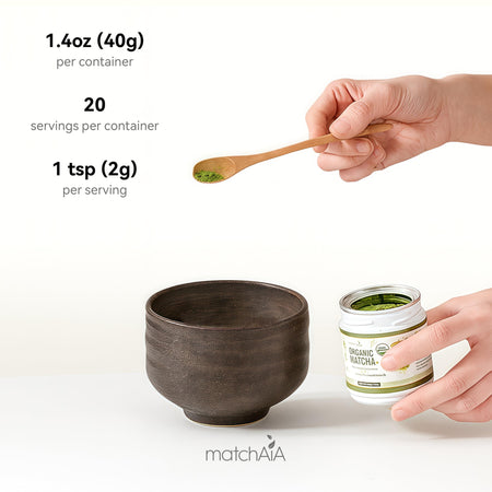 Premium Ceremonial Grade Organic Matcha Powder (40g / 1.4oz Tin Can) matchaia