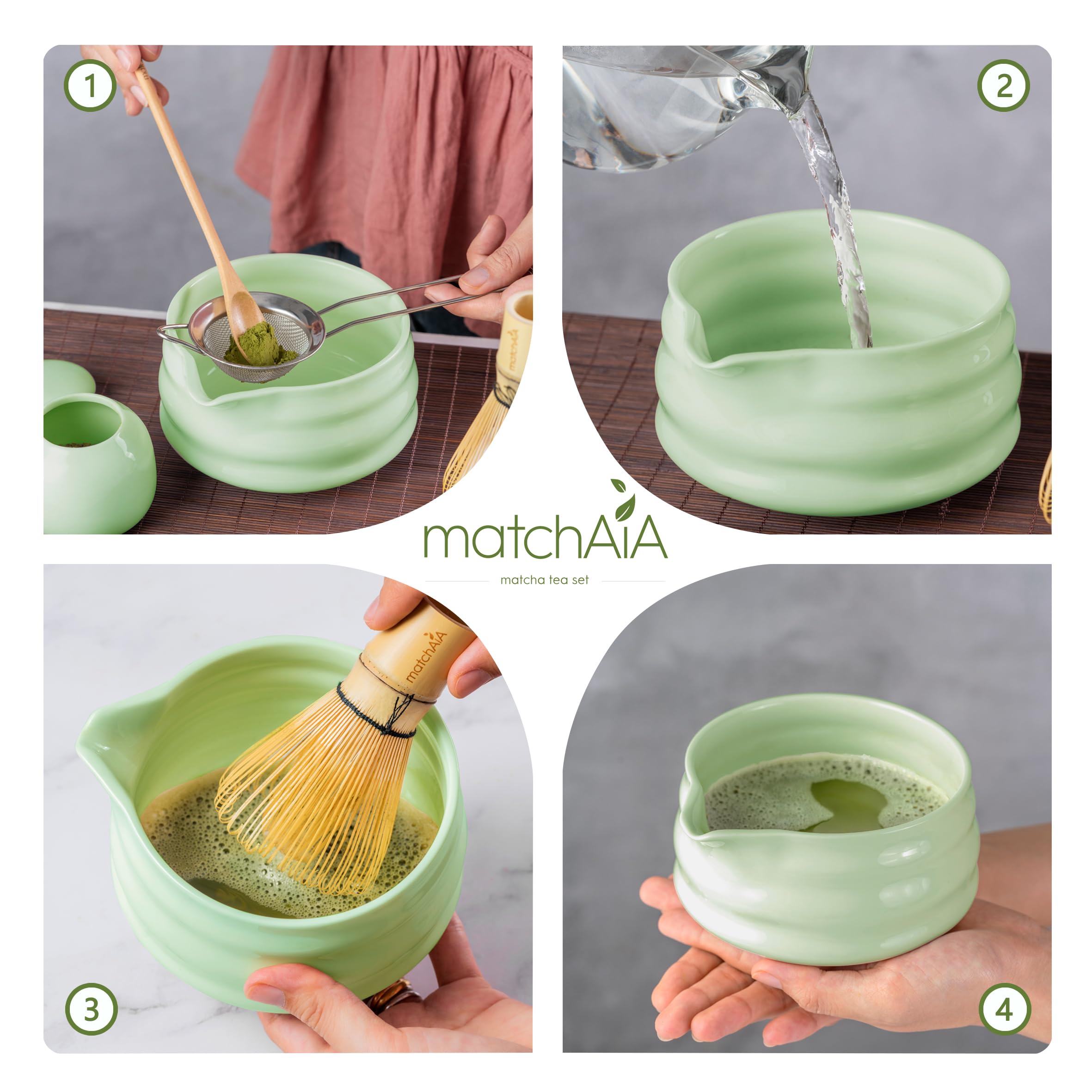 Glassy Zen 6 Piece Matcha Set