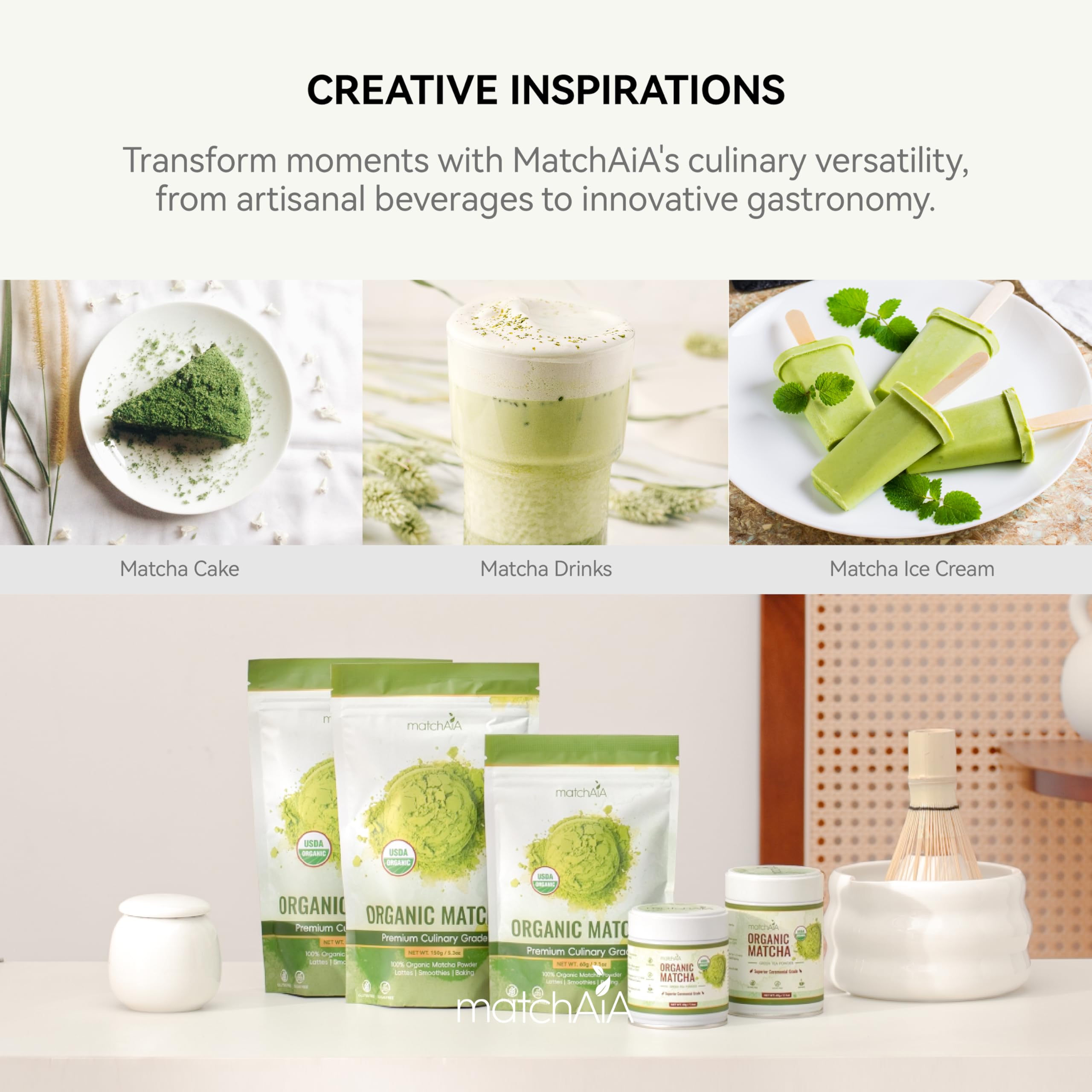 Superior Ceremonial Grade Organic Matcha Powder (40g / 1.4oz Tin Can) matchaia