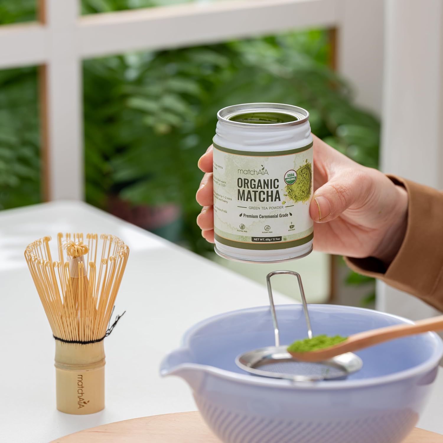 Premium Ceremonial Grade Organic Matcha Powder (60g / 2.1oz Tin Can)