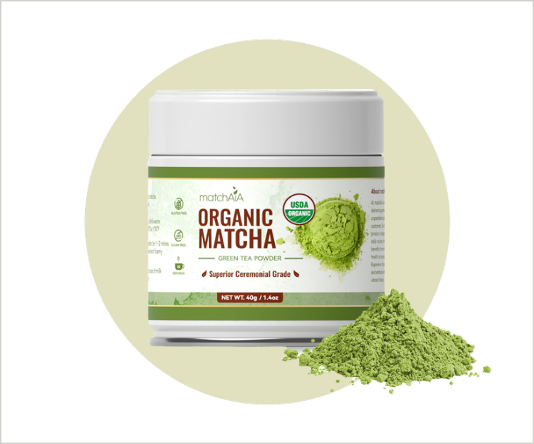 Superior Ceremonial Grade Organic Matcha Powder (40g / 1.4oz Tin Can)