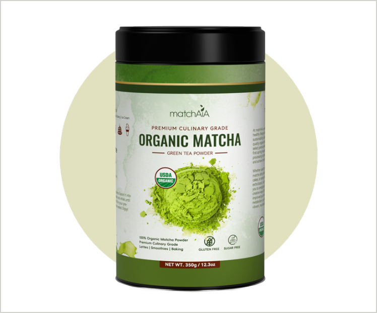 Premium Culinary Grade, 100% Pure Green Tea Powder, Perfect for Lattes, Smoothies, Desserts and Baking, Sugar Free, Gluten Free (350g / 12.3oz Tin Can)