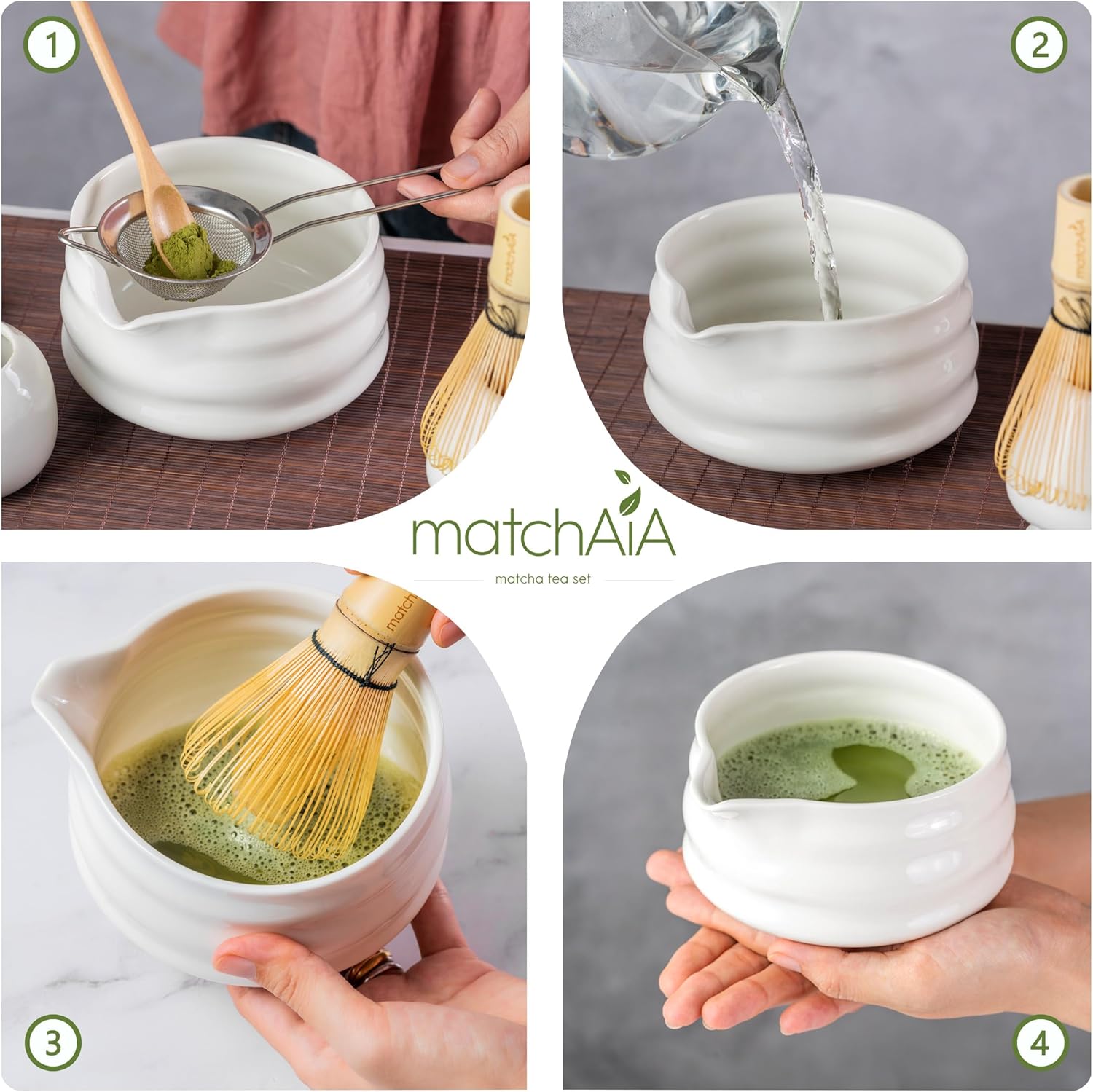GlassyZen 6 Pcs Essential Matcha Set